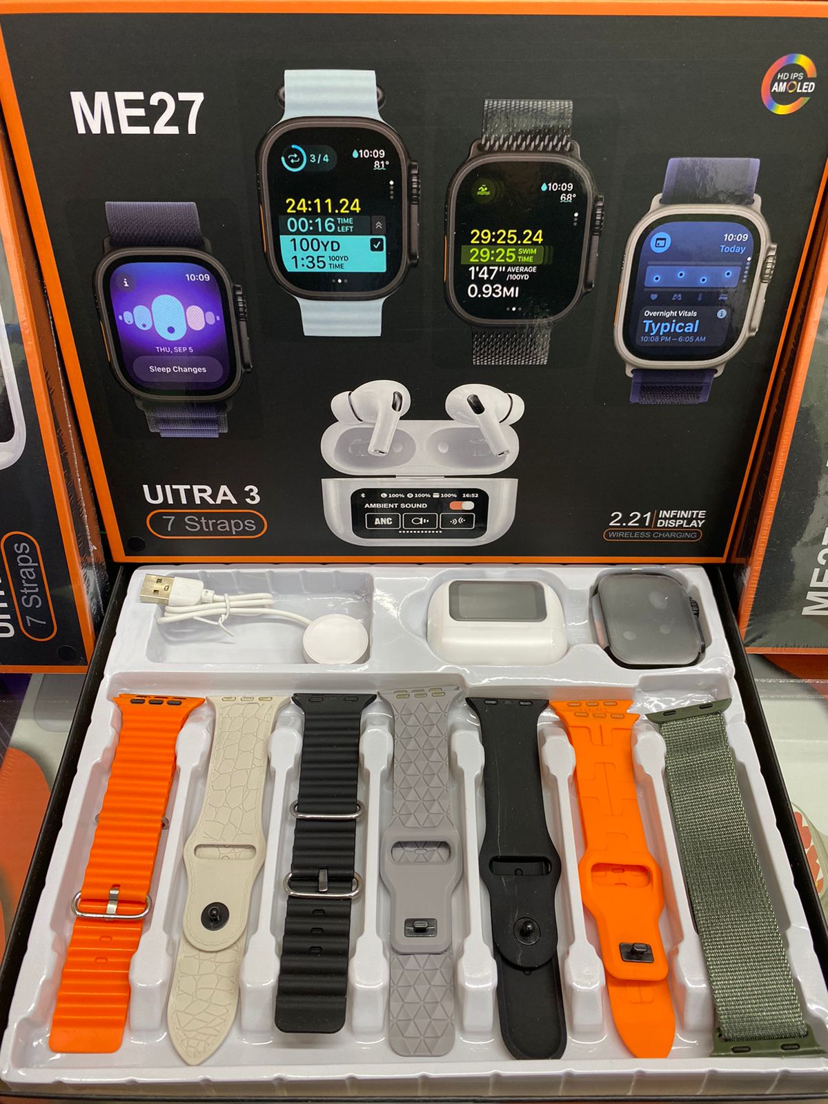Me27 Ultra Watch with Display Airpods